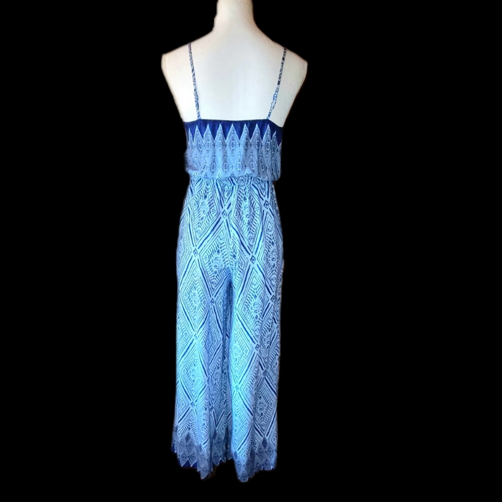 Blue Patterned Jumpsuit - Picture 5 of 10